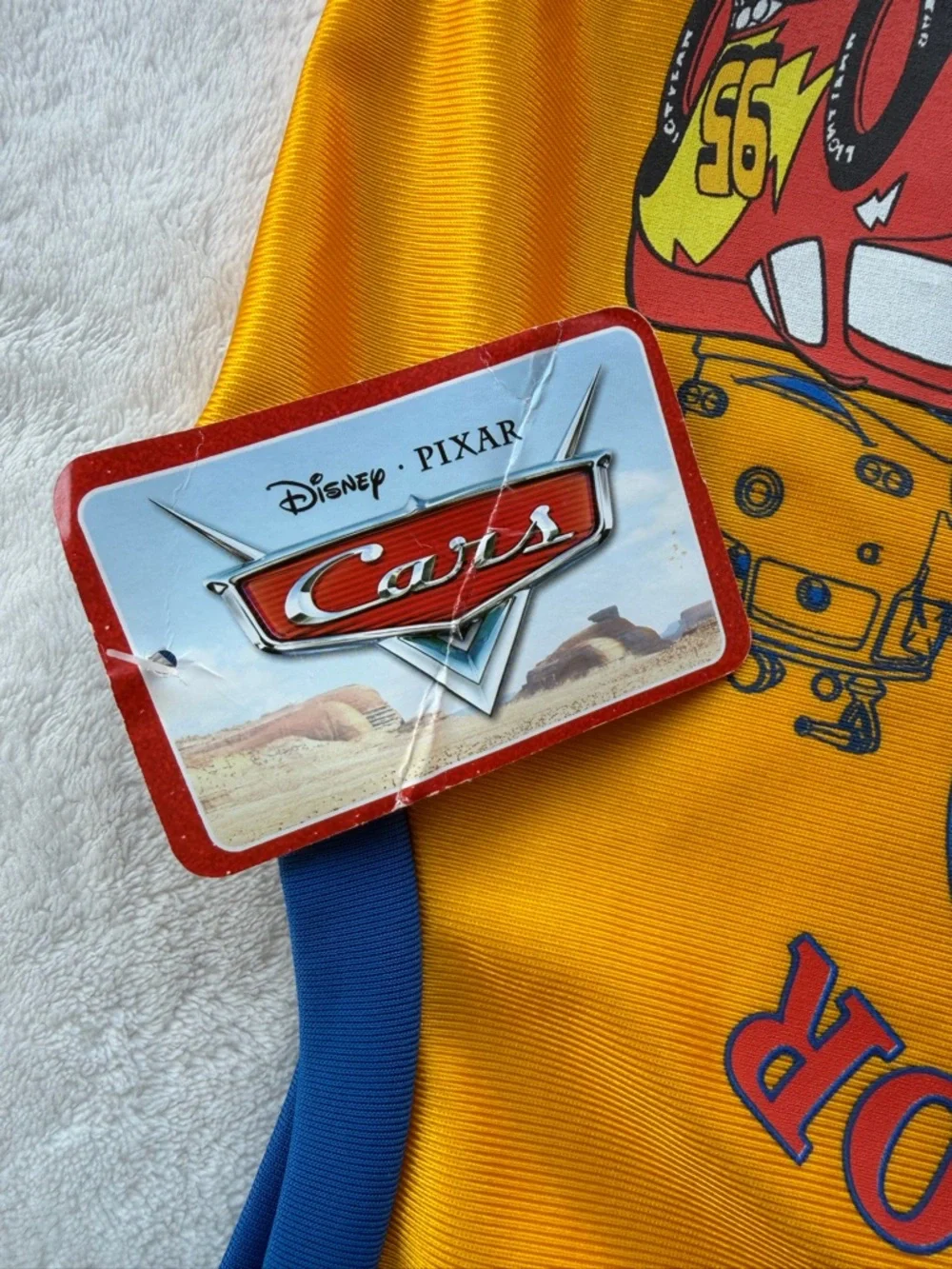 Disney Cars Radiator Springs Yellow & Blue Kids One-Piece Tank Size 8 - Picture 5 of 5